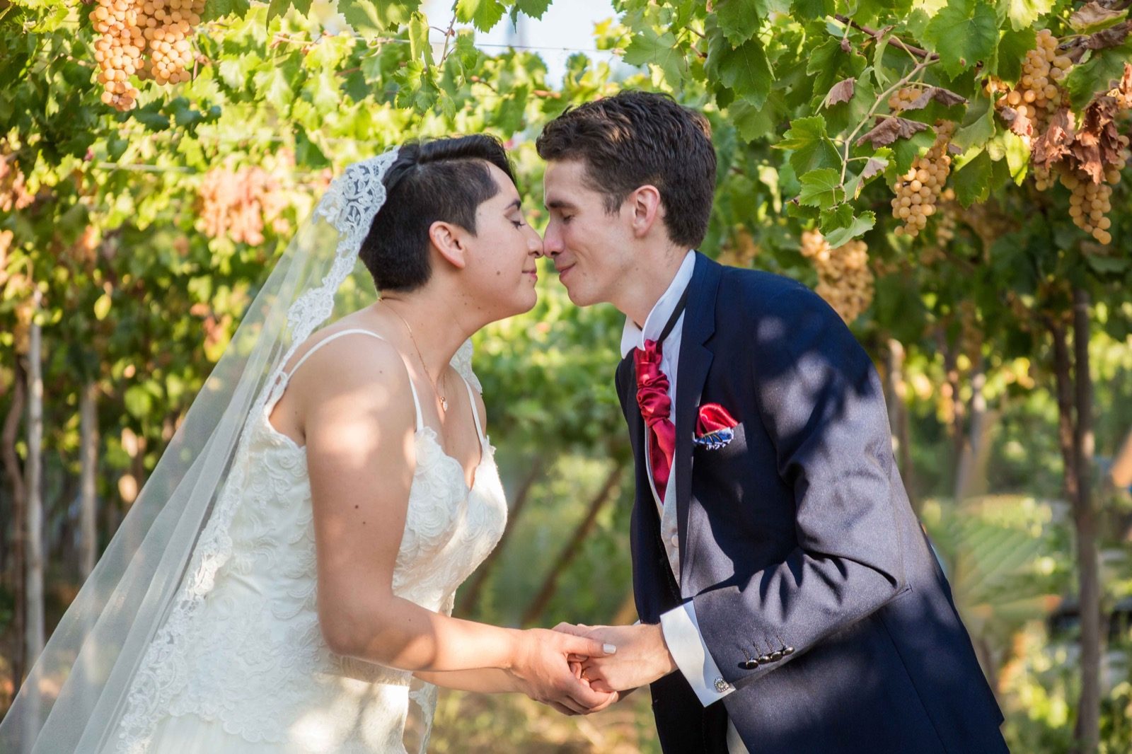 Maita y Moises durante su ceremonia